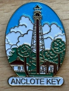 Anclote Key Leuchtturm, Florida. Anstecknadel. 1" hoch. - Bild 1 von 5