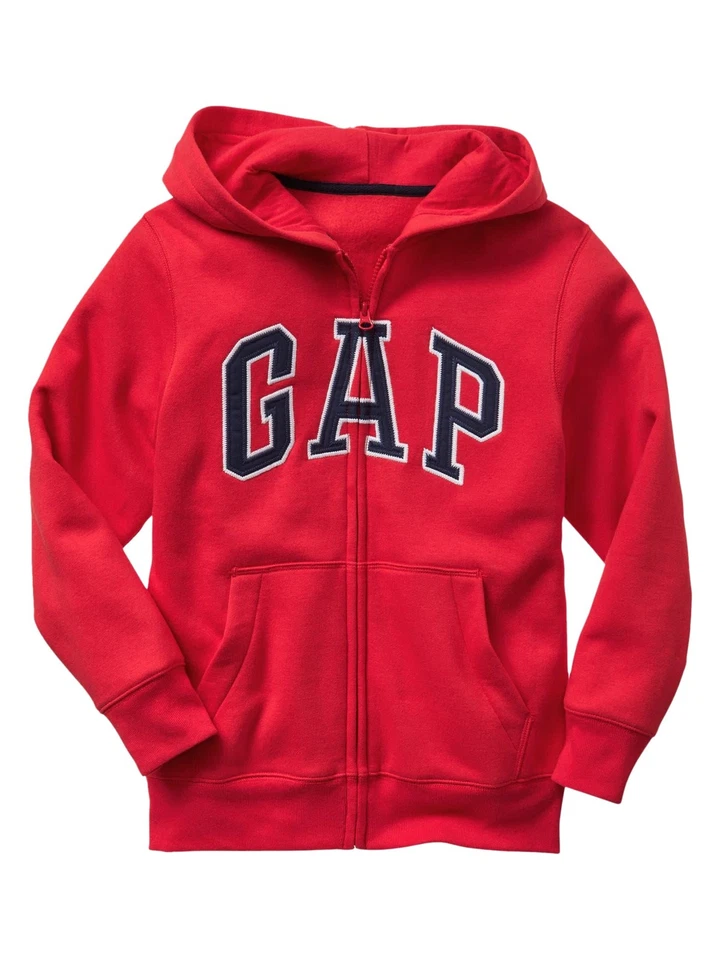 GAP Boys Logo Full-Zip Hoodie — Pure Red V2, Size Medium - Image 1 of 1