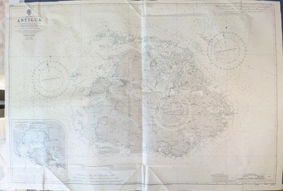 Carta del Almirantazgo 2064 Antigua Indias Occidentales 1954-1960 Falmouth y Puerto Inglés Foto 1 de 4