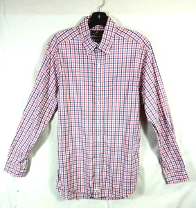 Vineyard Vines Herren Langarm Slim Fit Murray Hemd rosa blau weiß kariert Medium - Bild 1 von 4