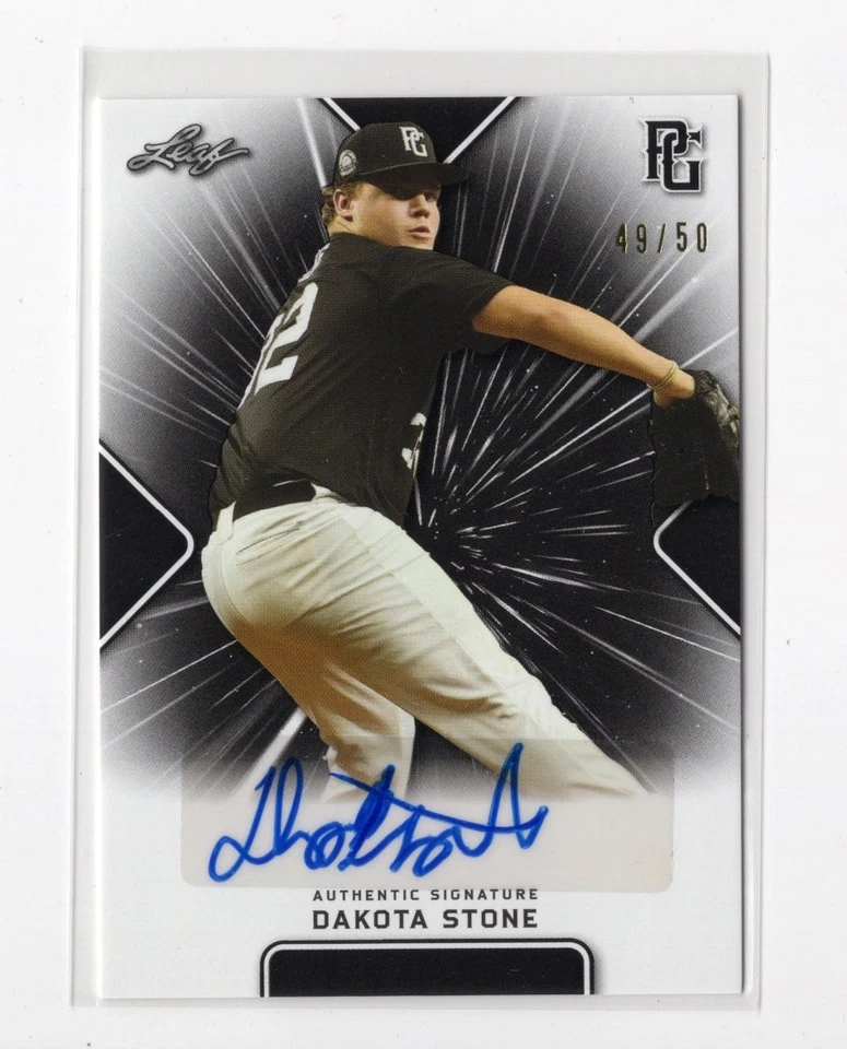 2021 Leaf Perfect Game National Showcase Auto Black SP/50 Dakota Stone #BA-DS1 - Image 1 of 2