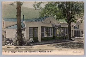 F.L. Dodge’s Store Post Office Ashland NY Greene County 1910 Postcard N9 - Picture 1 of 3