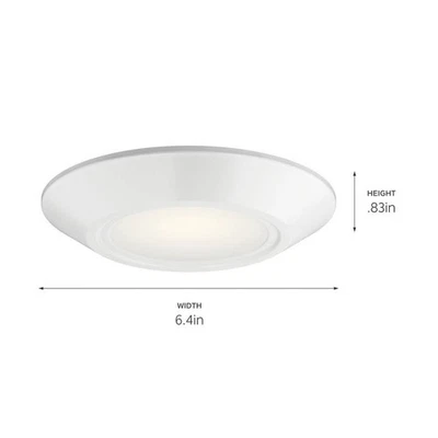 Accesorio de techo Kichler Horizon 6"W LED empotrado cuenco, 43873 WHLED30- blanco Foto 1 de 4