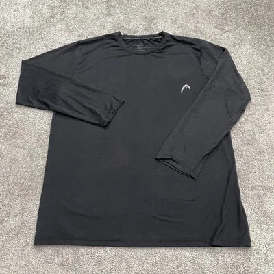 Мужская футболка с длинным рукавом Head Performance Tennis Active средний размер черная эластичная футболка - Изображение 1 из 4