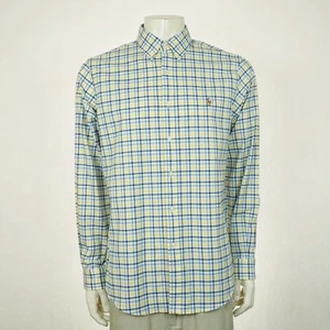 Nueva Camisa Polo Ralph Lauren Abotonada Para Hombres Grande A Cuadros Calce Ajustado Elastizada Oxford - Imagen 1 de 4
