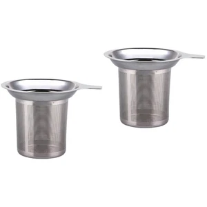 2 Pack Tea Filter Reusable Diffuser Coffee Drip Stainless Steel Strainer - Picture 1 of 12