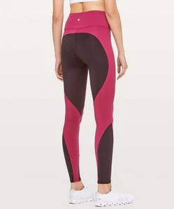 Leggings ajustados Lululemon Wake & Train *28" negros satinados estrella rubí longitud completa 4 - Imagen 1 de 10