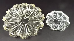 (2) Vintage Heavy Glass Ash Trays – Large One Has Gold Cast - Small One is Clear - Picture 1 of 9