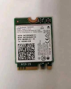 INTEL  7265NGW  DUAL  BAND WIRELESS-AC  BLUETOOTH WIFI CARD 860883-001 TESTED - Afbeelding 1 van 3