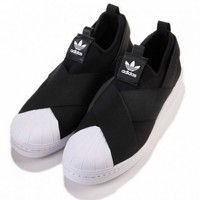 adidas black slip on shoes