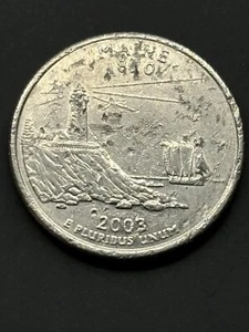 2003 D Maine Quarter Lamination Error On Reverse - Picture 1 of 6