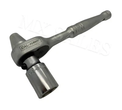 Pro 1/2" Scaffold Ratchet 7/8" DR. 6-Point Socket Ratchet Wrench Hammer Tip Tool - Image 1 of 4