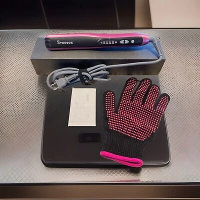 New Svcouok Hair Straightener Brush Anti Scald Ceramic Fast Heating Black & Pink - Image 1 of 4