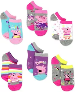 Paquete de 6 calcetines para niñas Peppa Pig ☆ tallas 4-6 (zapato talla 7-10) - Imagen 1 de 6