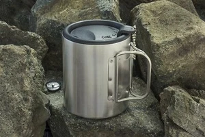Travel Mug Stainless Steel Double Wall Camping Cup Outdoor 10 oz Hiking Guard - Picture 1 of 6