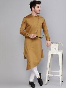 Indian Men's Kurta Pajama Traditional Casual Shirt Rayon Clothing Shirt Kurta
