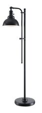 Cadi Floor Lamp Adjustable Height 54" to 66" Adjustable Angle Black Metal Shade