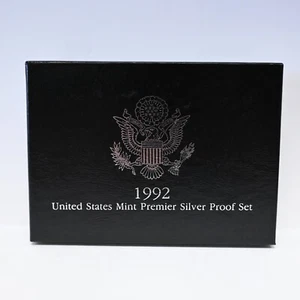 1992 United States Mint Premier Silver Proof Set Damaged outer box (otx1128) - Picture 1 of 17