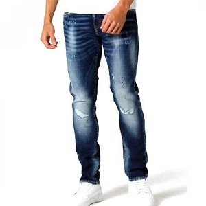 Pantalones de mezclilla 883 Police Dino Todd 1022 azul tintado rasgado y reparación - Imagen 1 de 13