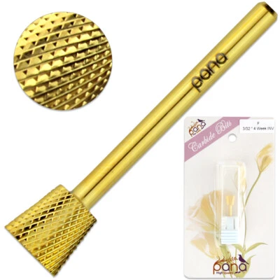 Broca profesional para uñas de carburo de oro de relleno invertido de 4 semanas grano fino Foto 1 de 4