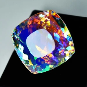 Cuarzo místico arco iris corte cojín natural certificado 45 quilates mejor piedra preciosa suelta. - Imagen 1 de 4