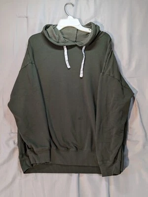 Suéter con capucha Buffalo David Bitton verde manga larga cuello en V para hombre L Foto 1 de 4