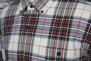 Camisa ORVIS Premium Para Hombre Colorida Cuadros Cuello Abotonado Bolsillo 100% Algodón L - Imagen 1 de 9