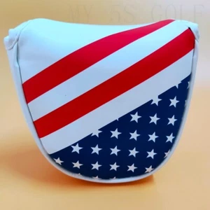 USA Stars and Stripes Golf Mallet Putter Head Cover Magnetic Closure - Picture 1 of 4