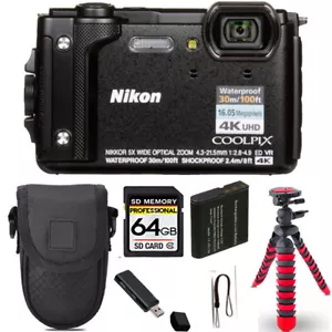 Nikon COOLPIX W300 Camera (Black)+Spider Tripod + Case - 64GB Kit - Picture 1 of 4
