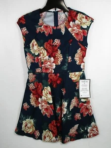 B. Darlin Navy Floral Sleeveless Short Dress Size 13/14 Junior New w/ Tags - Picture 1 of 4