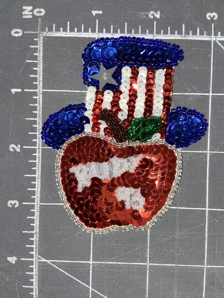 Rudy Giuliani 1993 Pailletten Perlen Aufnäher New York City Mayoral Wahl Große - Bild 1 von 1