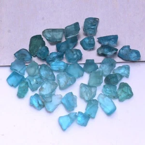 38 Pcs Natural Apatite Rough Untreated 3mm-9mm Stunning Huge Loose Gemstones Lot - Picture 1 of 5