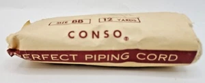 Vintage Conso Cotton Perfect Piping Cord Size BB 12 Yards NOS Pillows, Crafts - Picture 1 of 6
