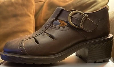 Dr Doc Martens Vintage Brown Leather Mary Jane Shoes 8190 UK 5 US 7 England - Image 1 of 4