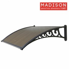 Pensilina 150 x 100 modulabile tettoia in policarbonato alveolare oscurante fumè