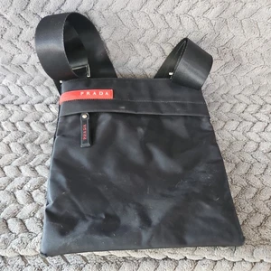 Prada men’s Nylon Messenger Bag, Black - Picture 1 of 9