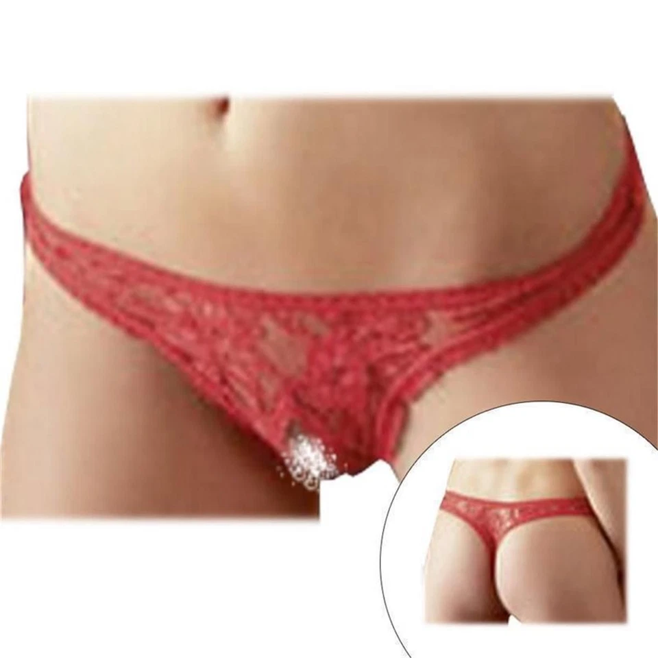 Rio-String XL Damen-Slip Rio-String aus Spitze Tanga Spitzen-Riostring in Rot - Bild 1 von 1