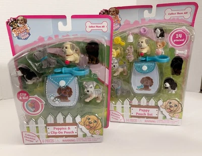 Puppy in My Pocket Puppies Clip On Pouch Set Lot NEW RARE 14 pc 6 pc set - Image 1 of 4