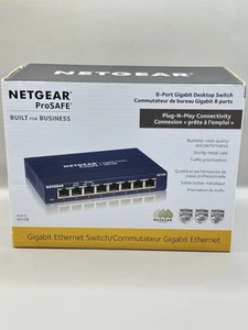 Netgear ProSAFE 8-port Gigabit Desktop Switch Model #GS108 NEW In Box - Picture 1 of 5