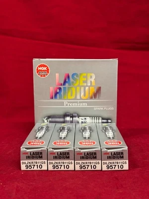 Set of 4 Genuine NGK Laser Iridium Spark Plugs DILZKR7B11GS 95710 Honda Acura - Image 1 of 3