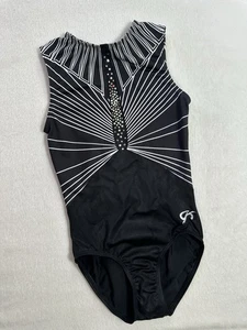 GK Elite LEOTARDO Gimnasia ENCANTADORA LENTEJUELAS PLATEADAS TANQUE Bling Leo TALLA: HACHAS - Imagen 1 de 10