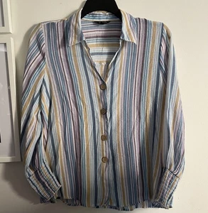 Mille Gabrielle Damen Bluse, L, Langarm, Streifenmuster, gebraucht - Bild 1 von 7