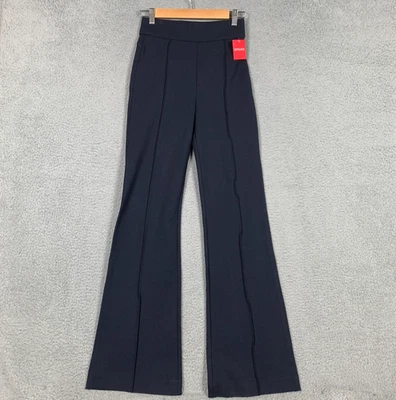 Spanx The Perfect Pant 女式 XS 海军蓝高腰喇叭裤全新带标签 148 美元 — 第 1/4 张图片