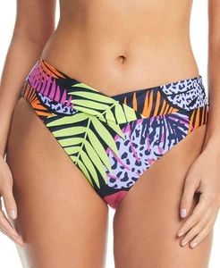 Bar III Women's Palm Prowl High Leg Bikini Bottoms - Picture 1 of 9