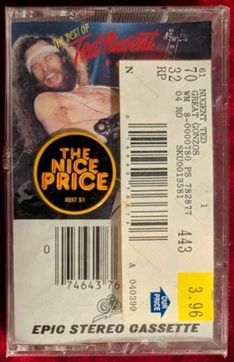 Great Gonzos! The Best of Ted Nugent (Cassette, 1981, Epic) Small Tear In Seal  - Image 1 of 4