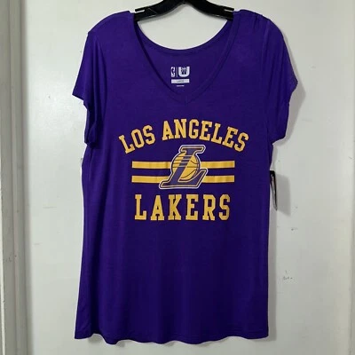 Los Angeles Lakers Ladies Size Large Unk Brand Purple T-Shirt New - Image 1 of 4