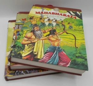Mahabharata #1-3 HC Hardcover Amar Chitra Kathra Book Set Some Damage - Picture 1 of 10
