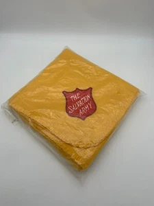 NOS Vintage 30" x 40" Yellow Fleece blanket Throw, Salvation Army NEW SEALED - Picture 1 of 3