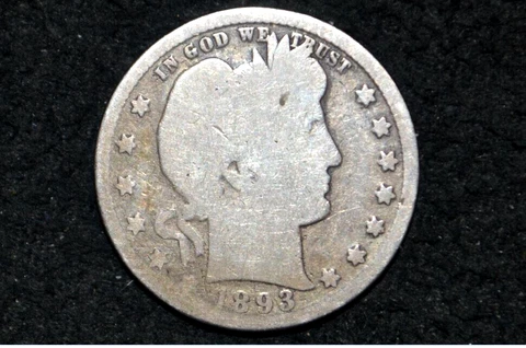 1893-O Barber Quarter * 90% Silver ** GOOD ** FREE SHIPPING Cover