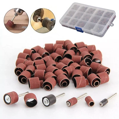 104CS Sanding Bands Drum Sleeve Grit Mandrel Dremel Rotary Tool Kit Accessories